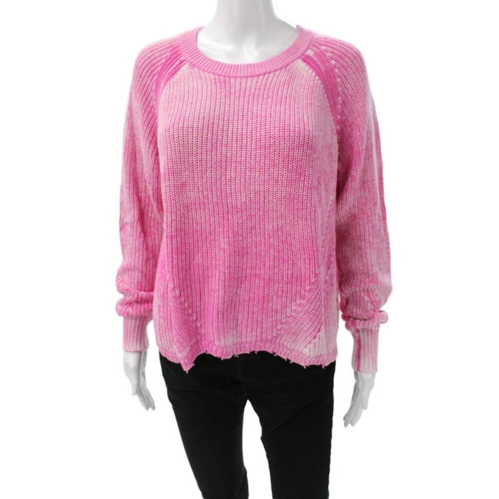 Cotton By Autumn Cashmere Women Pink Pullover Sweater Size L